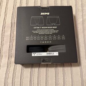 SKIMS Men's Boxer Briefs - Black and Gray 2 pair set